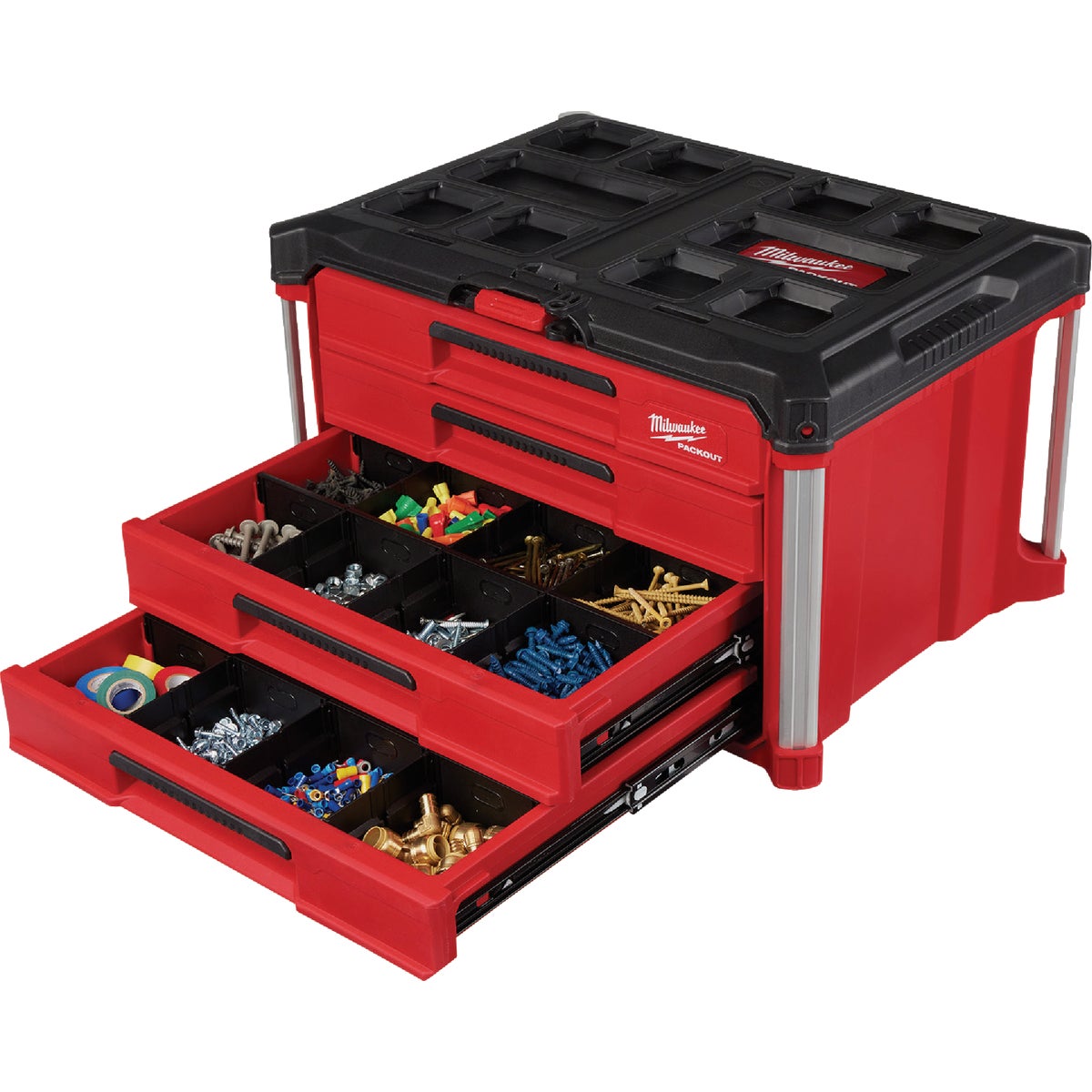 Milwaukee PACKOUT 4-Drawer Tool Box, 50 Lb. Capacity Image 6