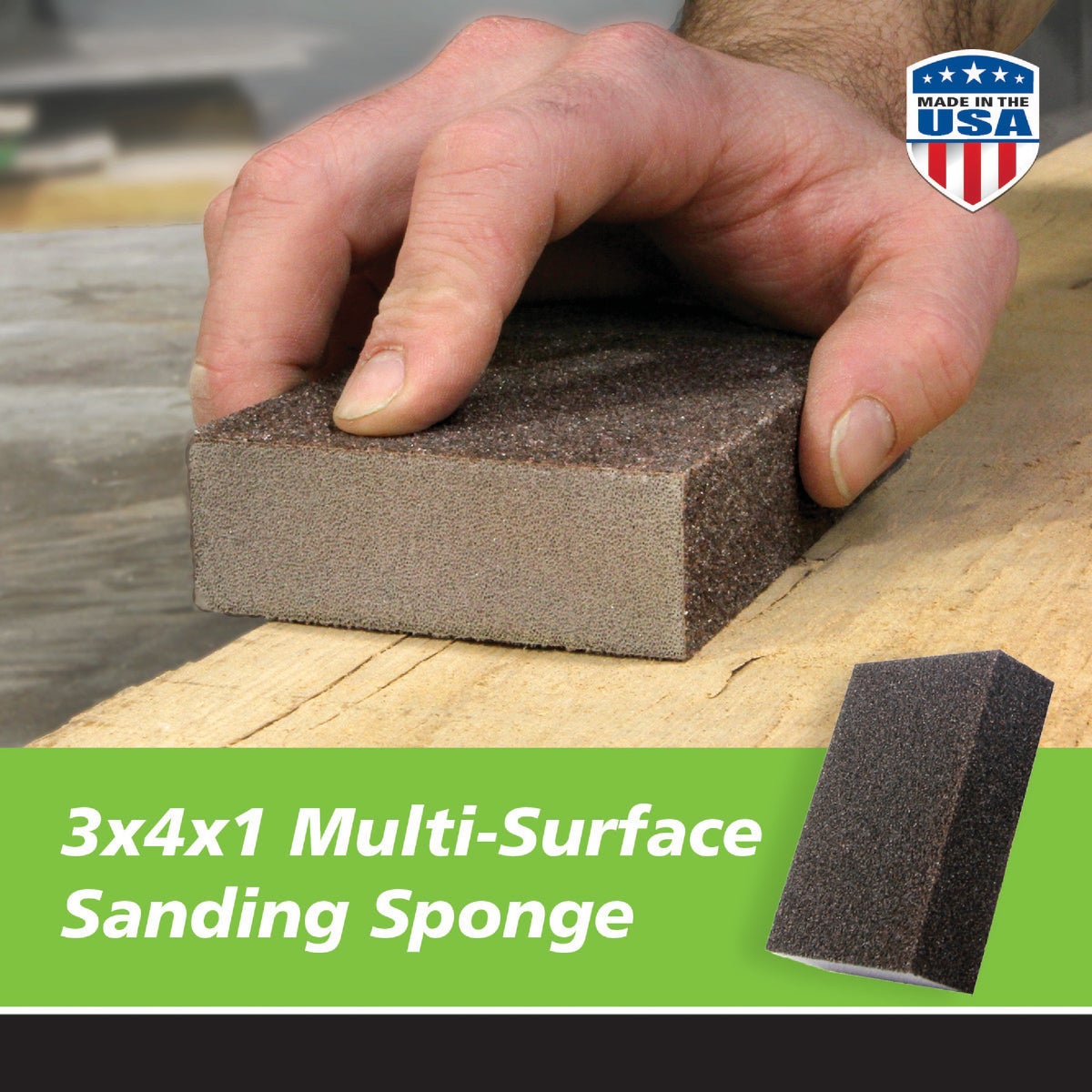 Gator Blade Multi-Surface 3 In. x 4 In. x 1 In. Sanding Sponges (4-Pack) Image 4