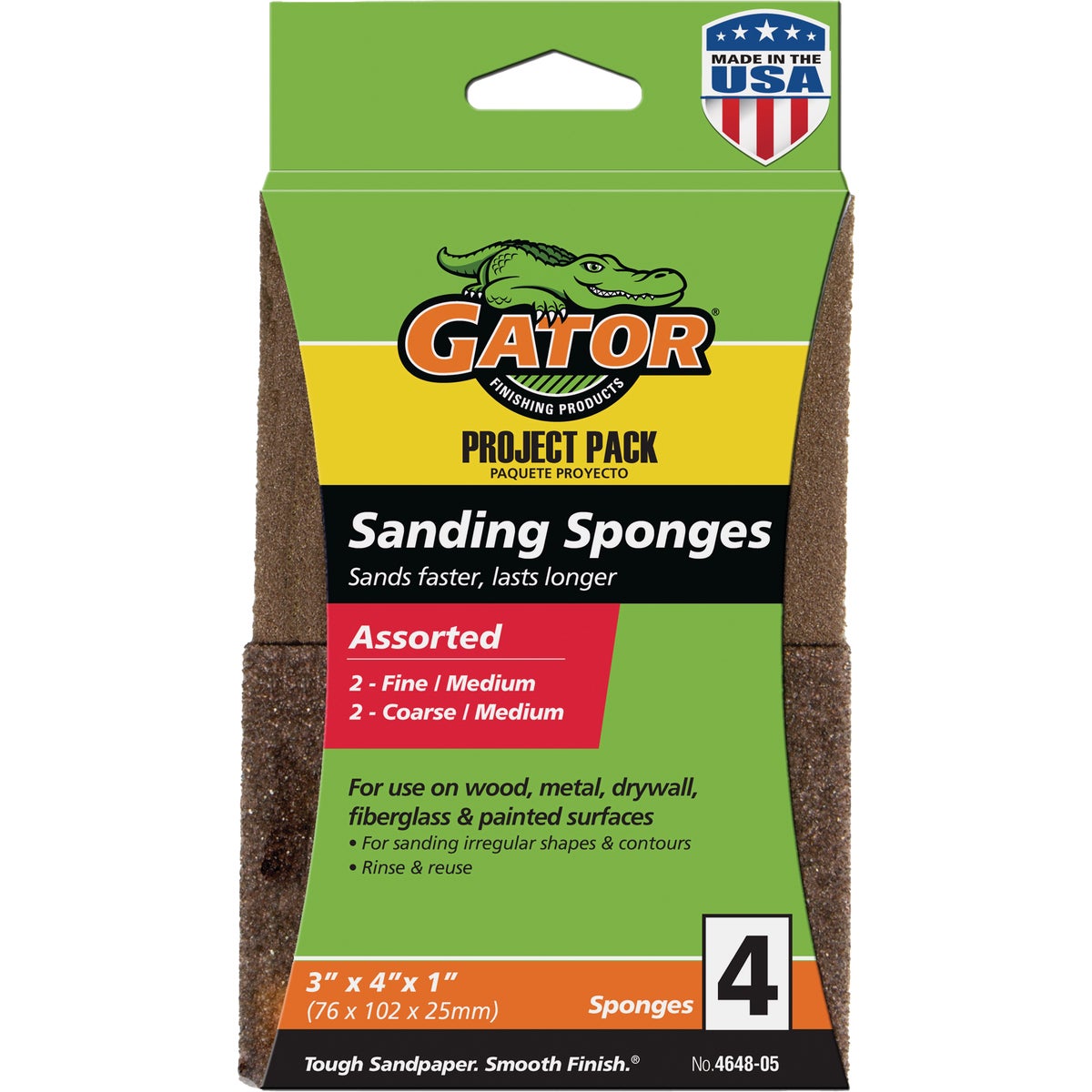 Gator Blade Multi-Surface 3 In. x 4 In. x 1 In. Sanding Sponges (4-Pack) Image 5