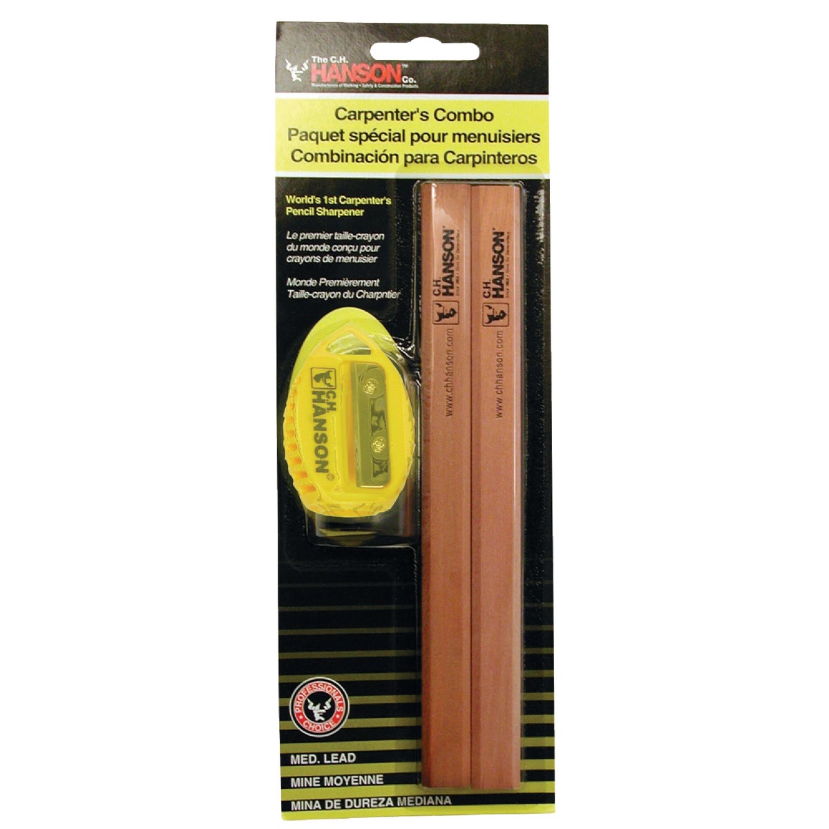 C.H. Hanson Medium Carpenter Pencil and Sharpener