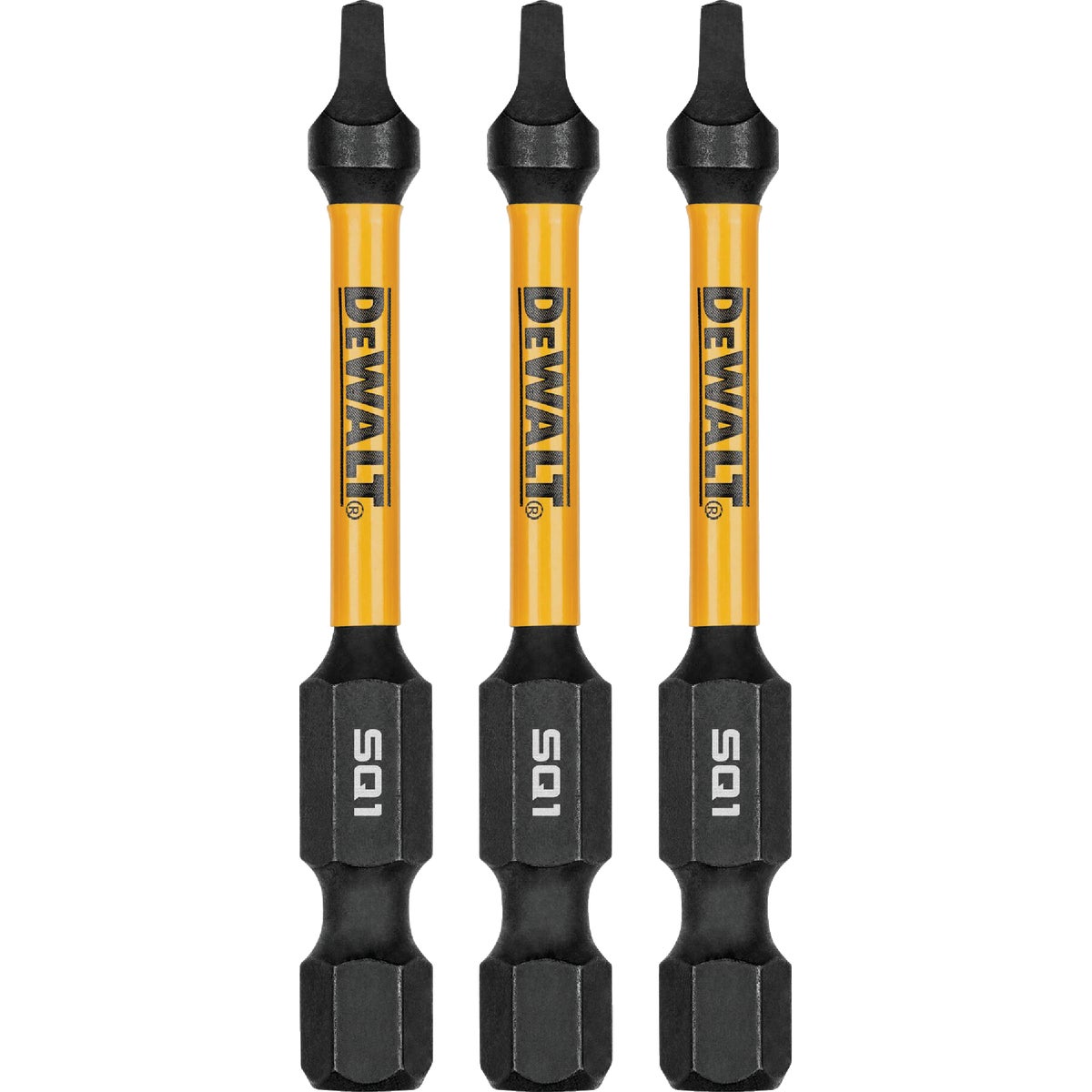 DEWALT FlexTorq 2-1/4 In. #1 Square Insert Impact Screwdriver Bit (3-Pack)