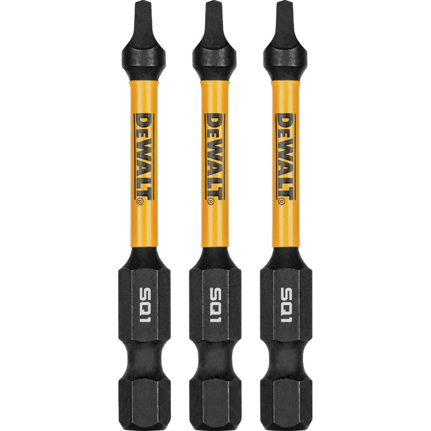 DEWALT FlexTorq 2-1/4 In. #1 Square Insert Impact Screwdriver Bit (3-Pack) Image 1
