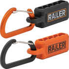 Railer 5-Hole Micro Bitrail Orange & Black Bit Holder with Carabiner (2-Pack) Image 1