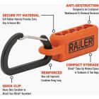Railer 5-Hole Micro Bitrail Orange & Black Bit Holder with Carabiner (2-Pack) Image 3