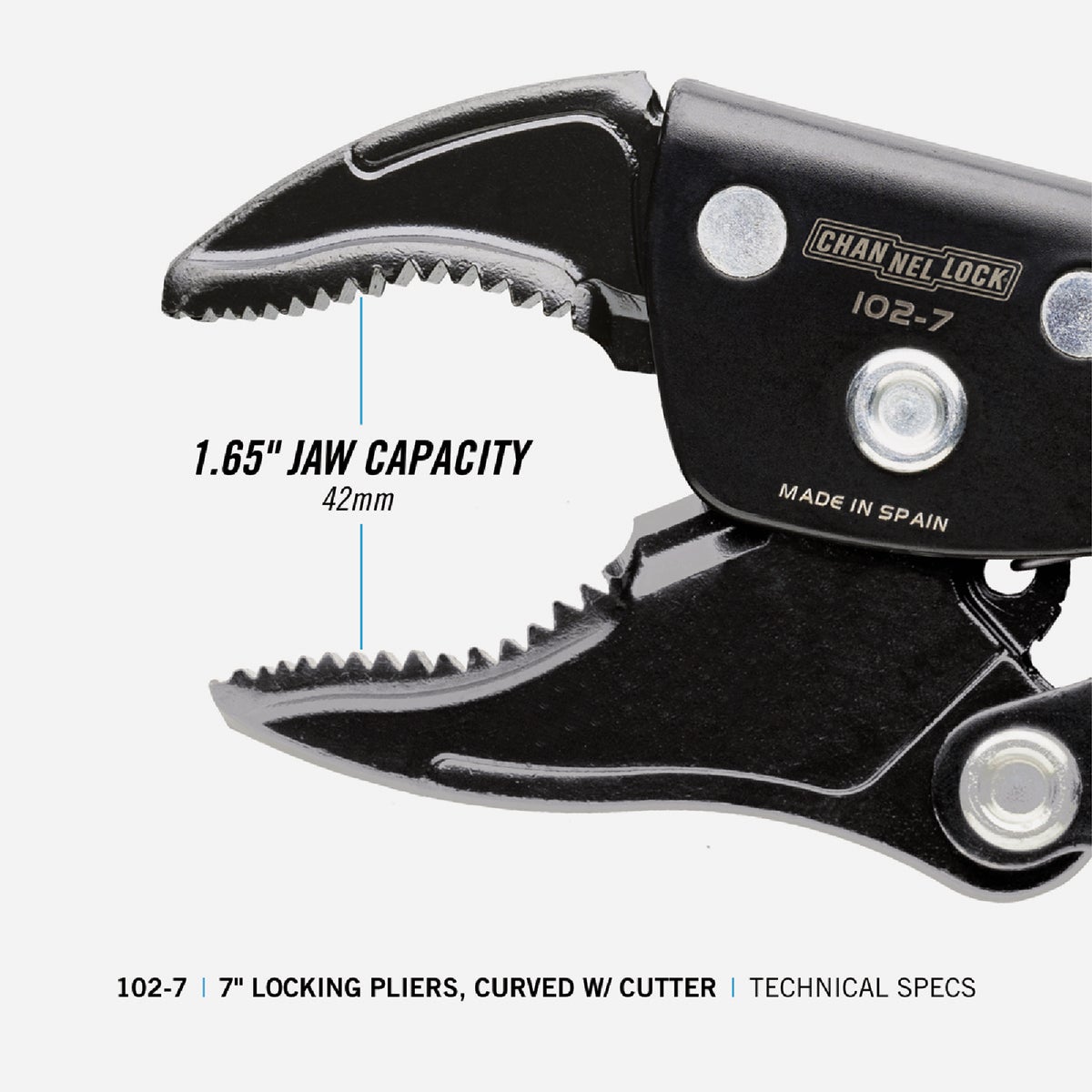 Channellock 7 In. Curved Jaw Locking Pliers Image 2