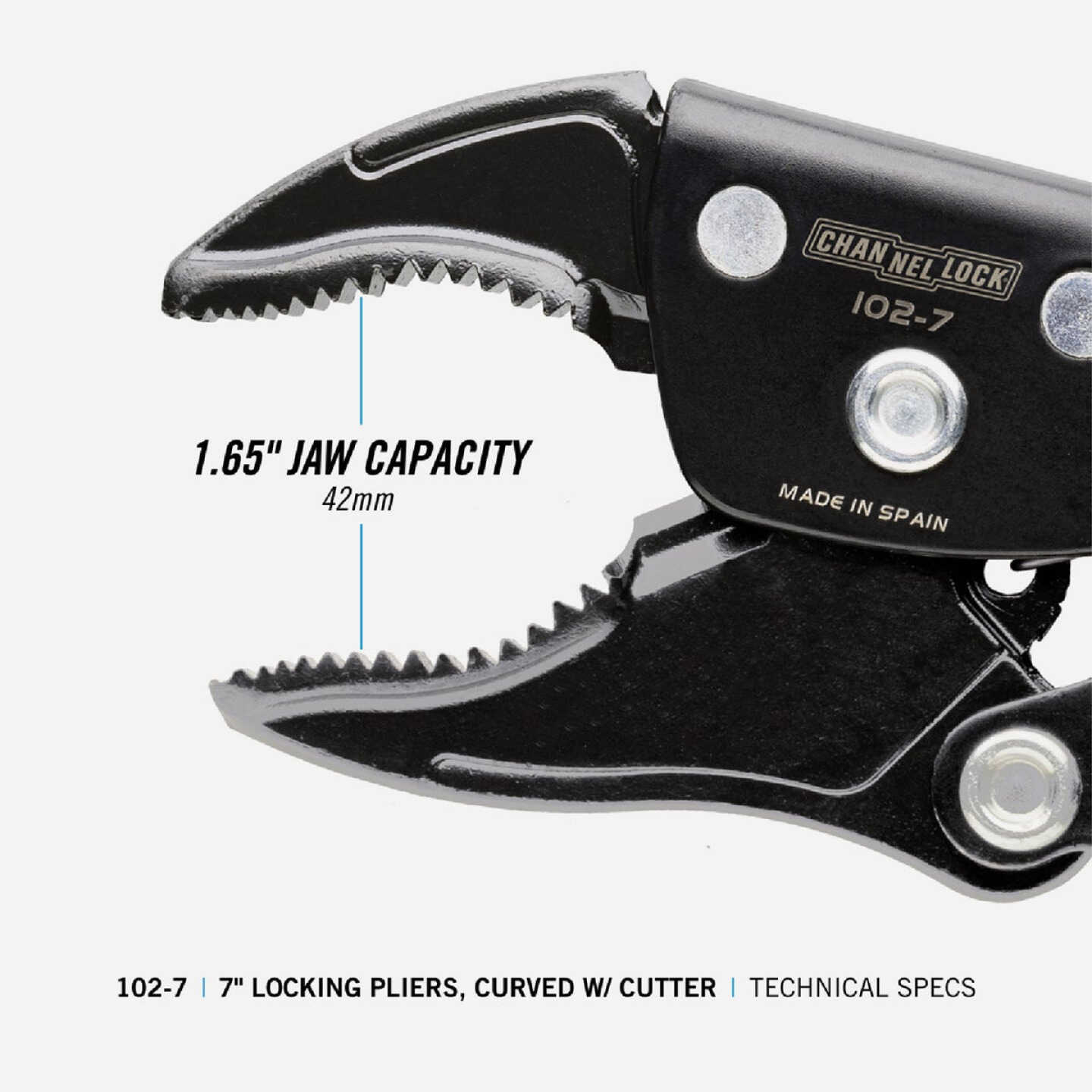 Channellock 7 In. Curved Jaw Locking Pliers Image 2