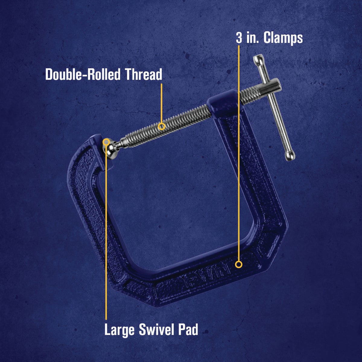 Irwin Quick-Grip 3 In. x 4-1/2 In. Deep Throat C-Clamp Image 2