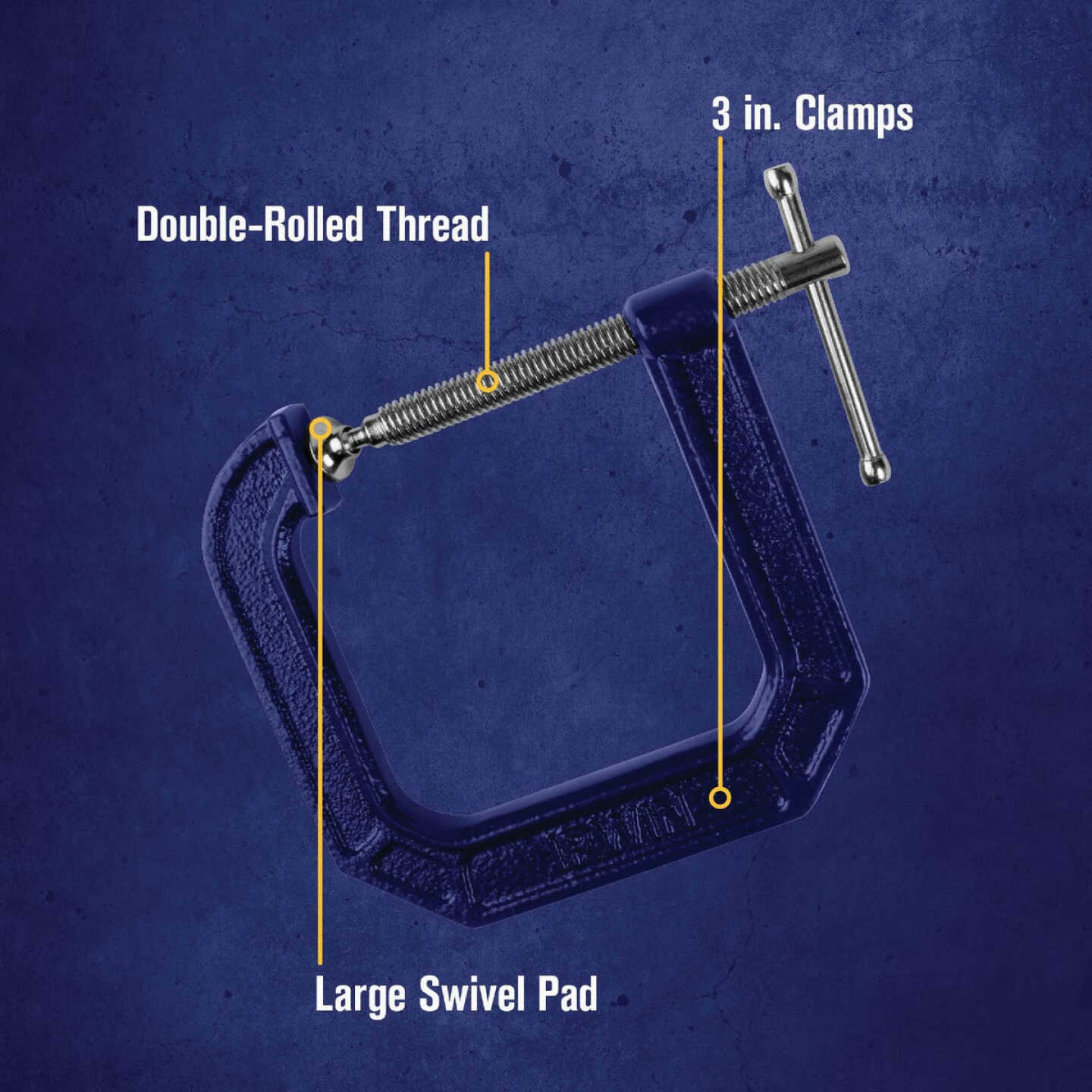 Irwin Quick-Grip 3 In. x 4-1/2 In. Deep Throat C-Clamp Image 2