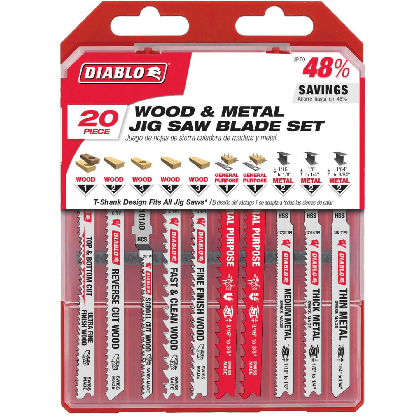 Diablo 20-Piece T-Shank Jig Saw Blade Set for Wood and Metal Image 2