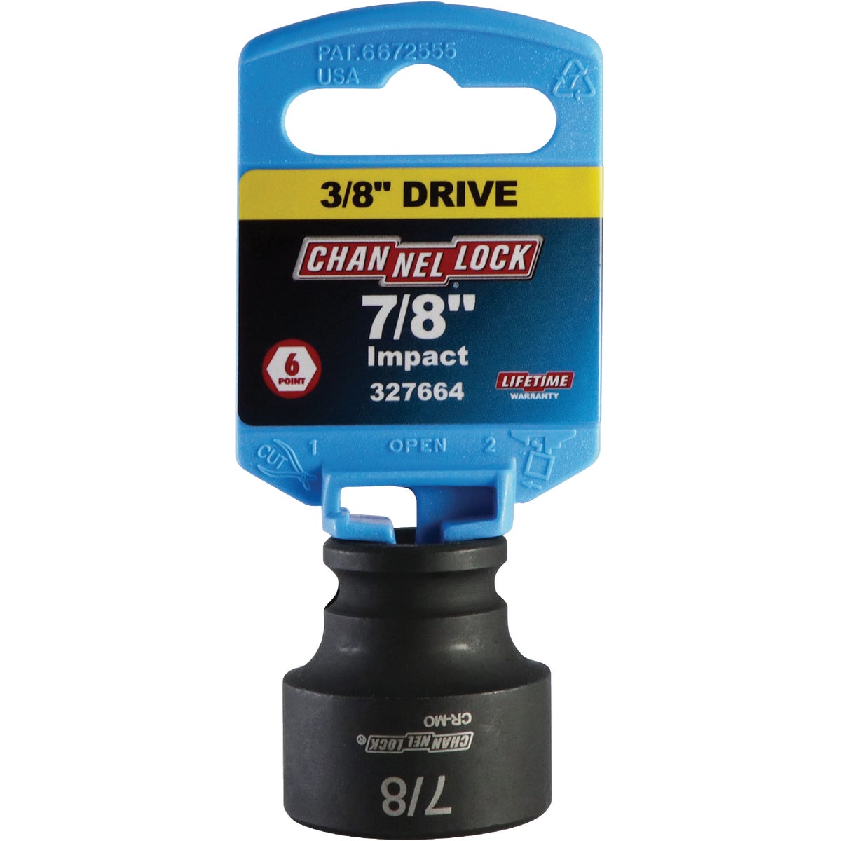 Channellock 3/8 In. Drive 7/8 In. 6-Point Shallow Standard Impact Socket Image 2