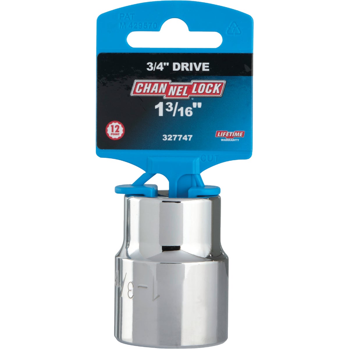 Channellock 3/4 In. Drive 1-3/16 In. 12-Point Shallow Standard Socket Image 2