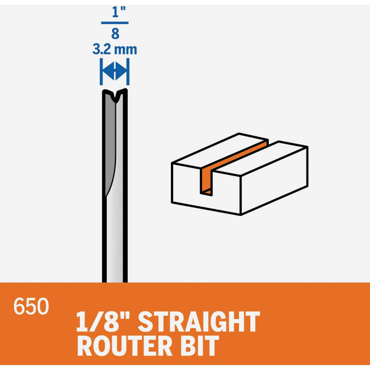 Dremel 1/8 In. Straight Router Bit Image 3