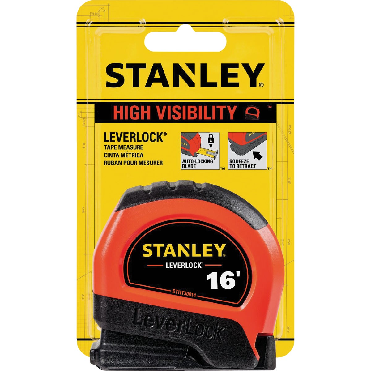 Stanley LeverLock 16 Ft. High-Visibility Tape Measure Image 2