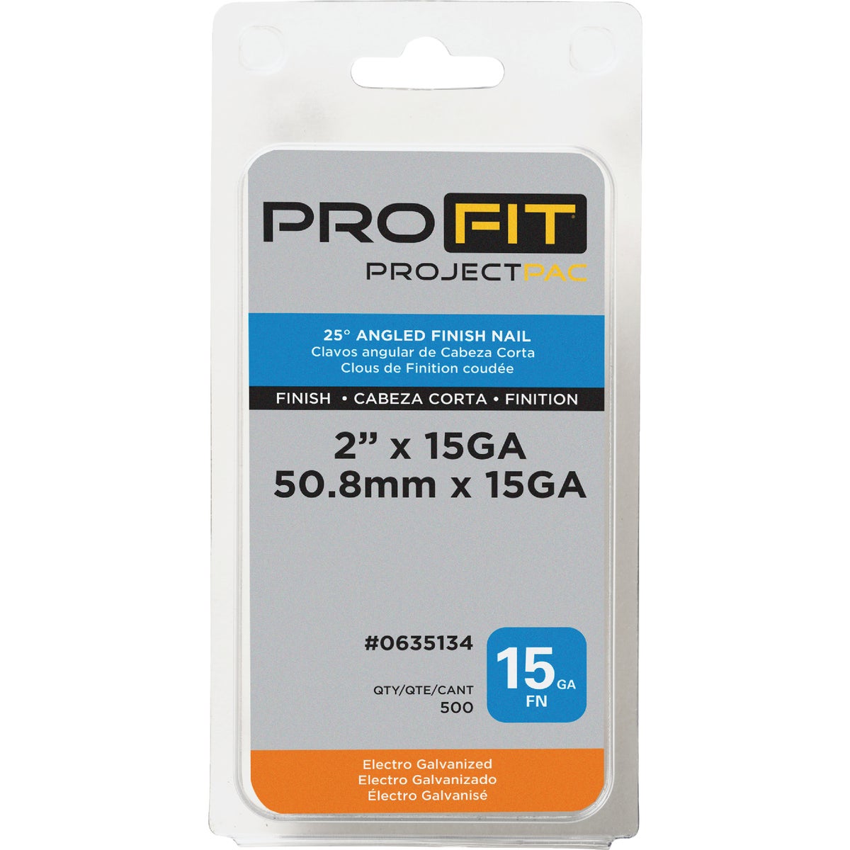 Pro-Fit 2 In. 15 Gauge Electro Galvanized 25 Degree Angled Finish Nails (500 Ct.) Image 2