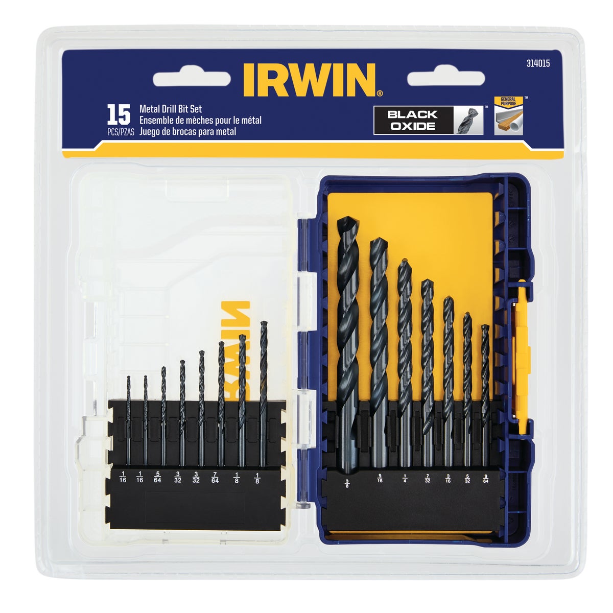 Irwin 15-Piece Black Oxide Drill Bit Set Image 2
