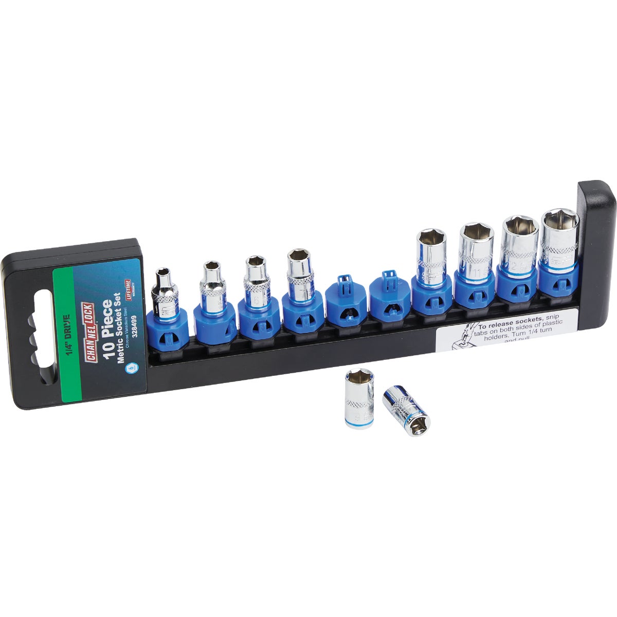 Channellock Metric 1/4 In. Drive 6-Point Shallow Socket Set (10-Piece) Image 9