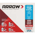 Arrow T50 Pro-Pack Heavy-Duty Staple, 1/2 In. (5000-Pack) Image 1