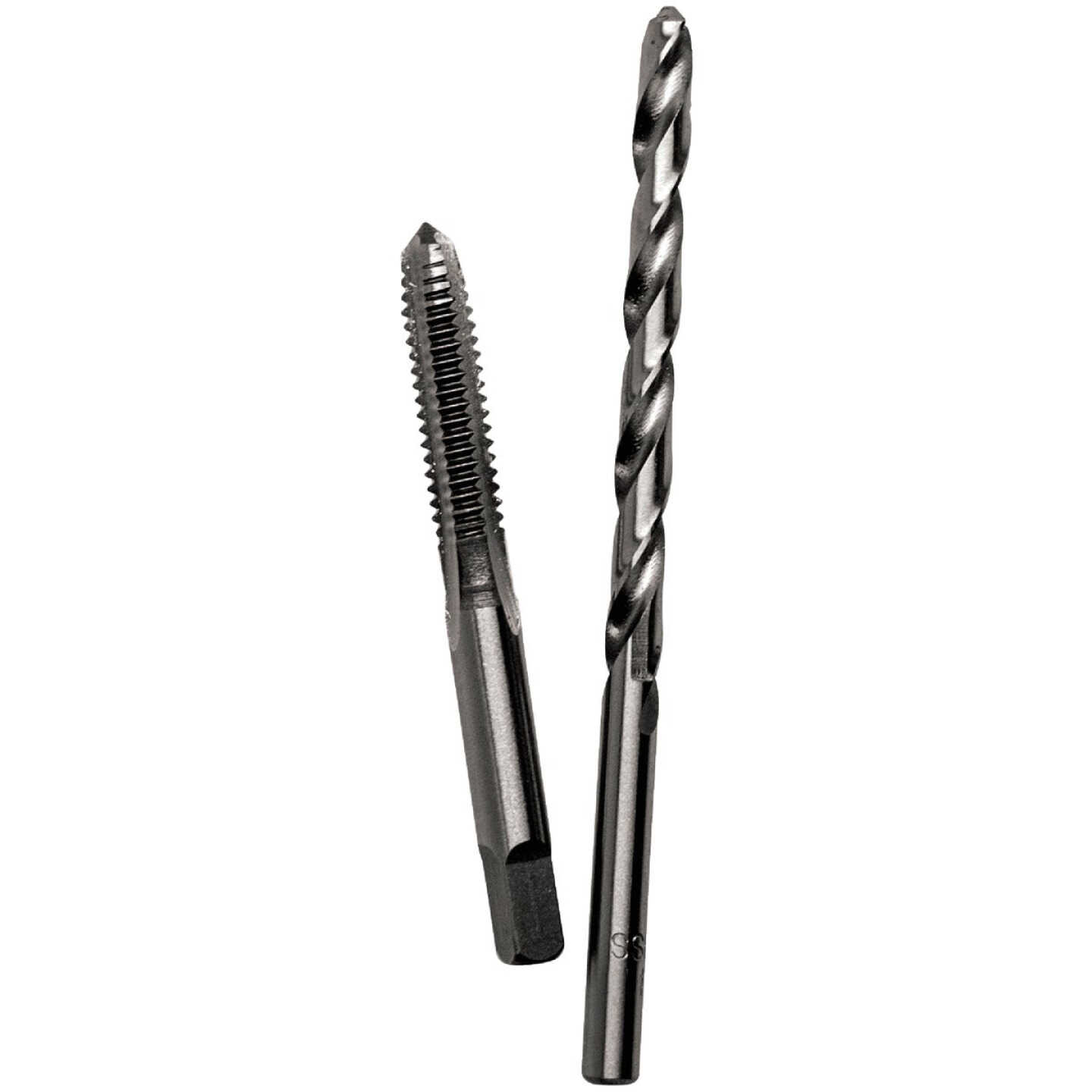 Century Drill & Tool 1/4-28 National Fine Carbon Steel Tap-Plug and #3 Wire Gauge Drill Bit Image 1