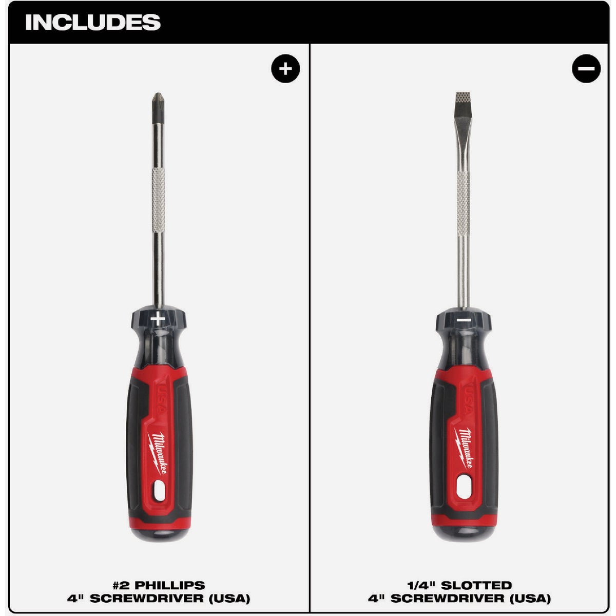 Milwaukee Cushion Grip Screwdriver Set (2-Piece) Image 2