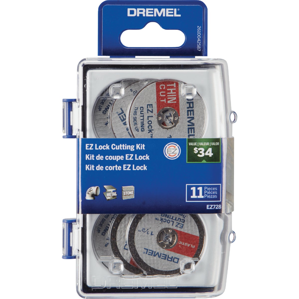 Dremel 1-1/2 In. EZ Lock Metal/Plastic Cut-Off Wheel Kit (11-Piece) Image 1