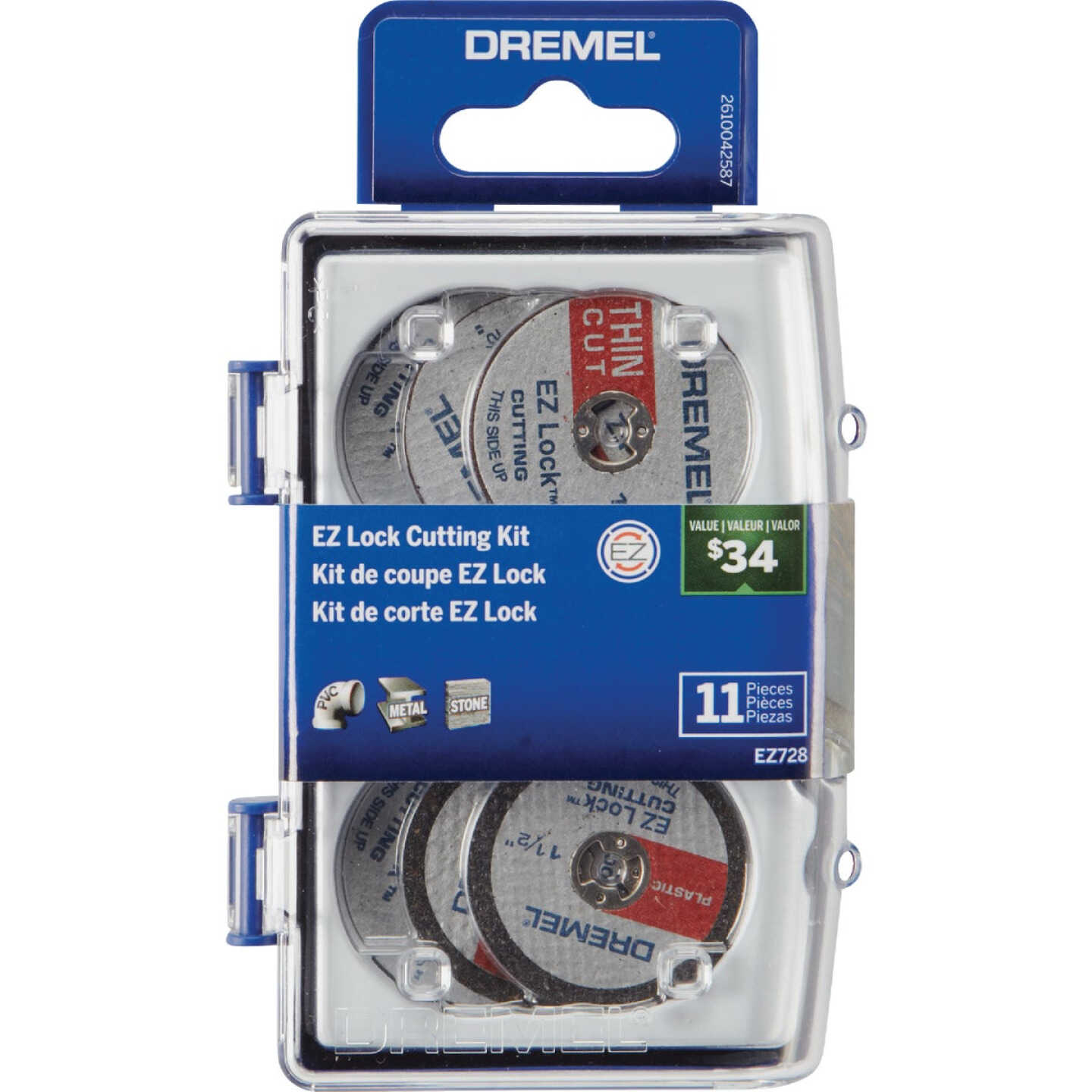 Dremel 1-1/2 In. EZ Lock Metal/Plastic Cut-Off Wheel Kit (11-Piece) Image 1