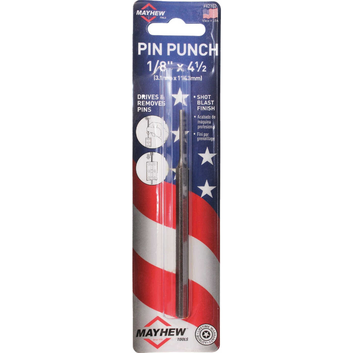 Mayhew Tools 1/8 In. x 4-1/2 In. Pin Punch Image 2