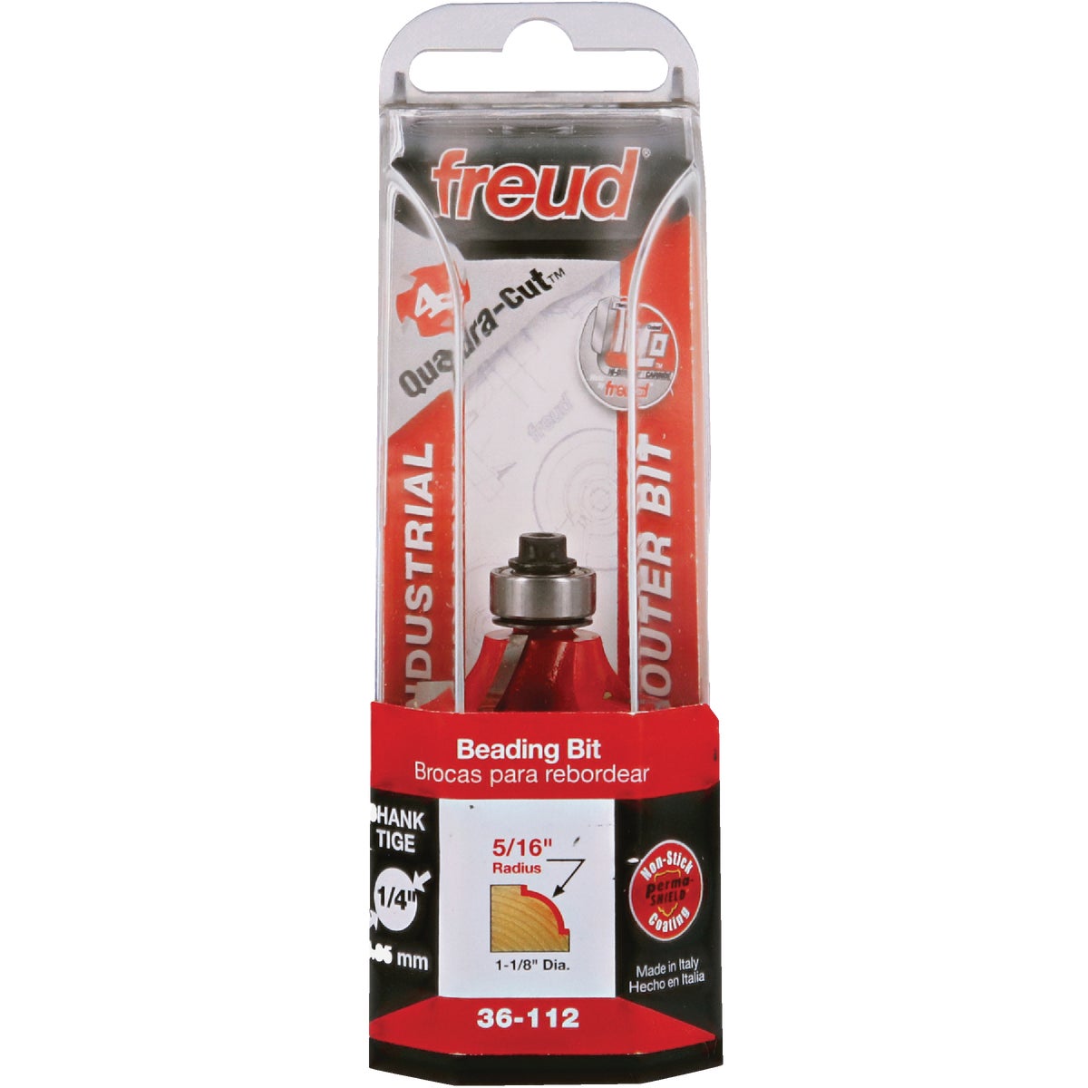 Freud 5/16 In. Quadra-Cut Radius Beading Router Bit