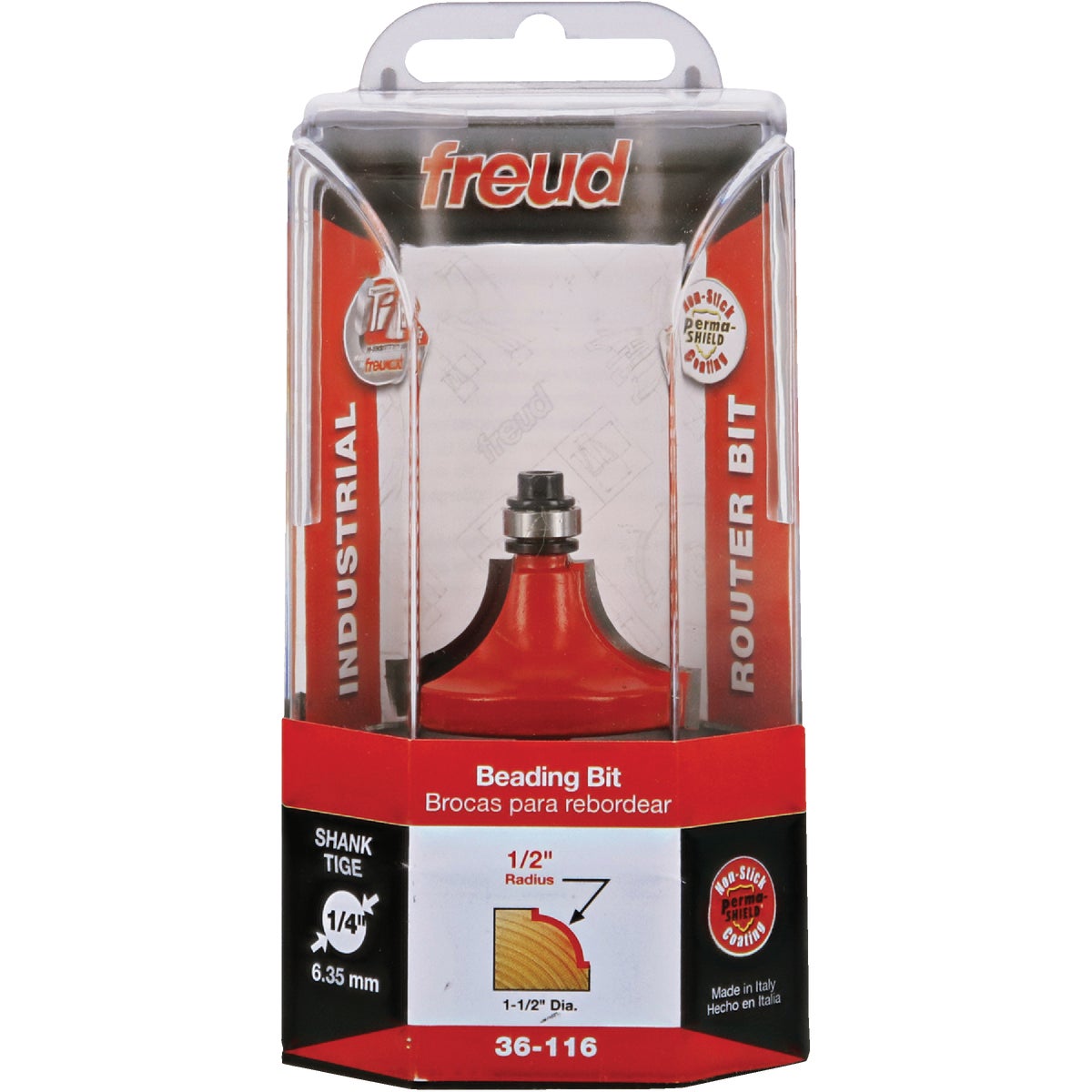 Freud 1/2 In. Quadra-Cut Radius Beading Router Bit