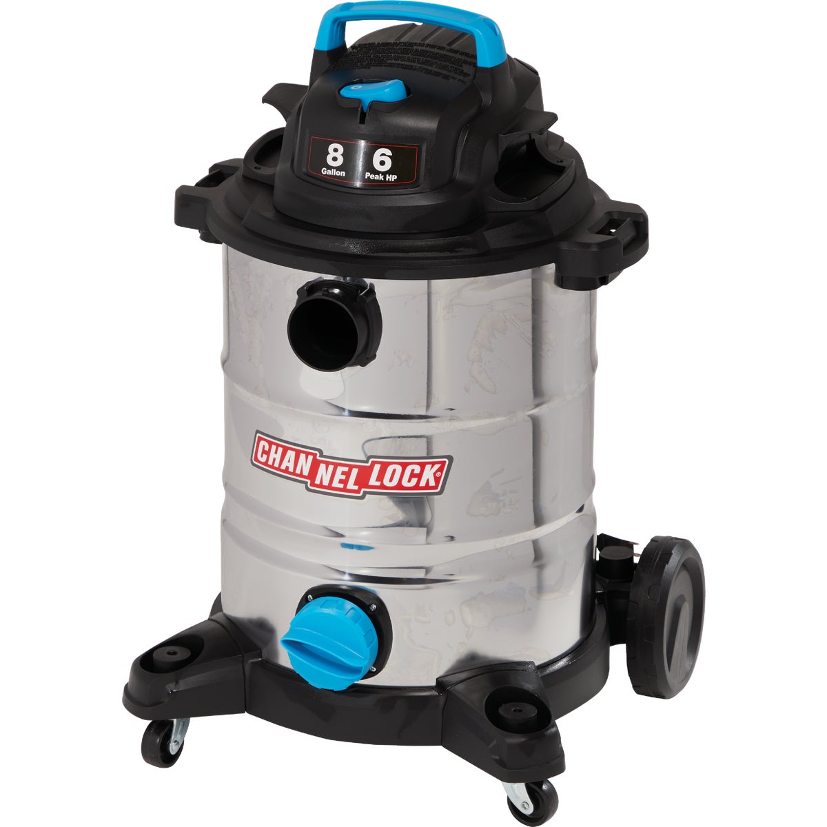 Channellock 8 Gal. 6.0-Peak HP Stainless Steel Wet/Dry Vacuum