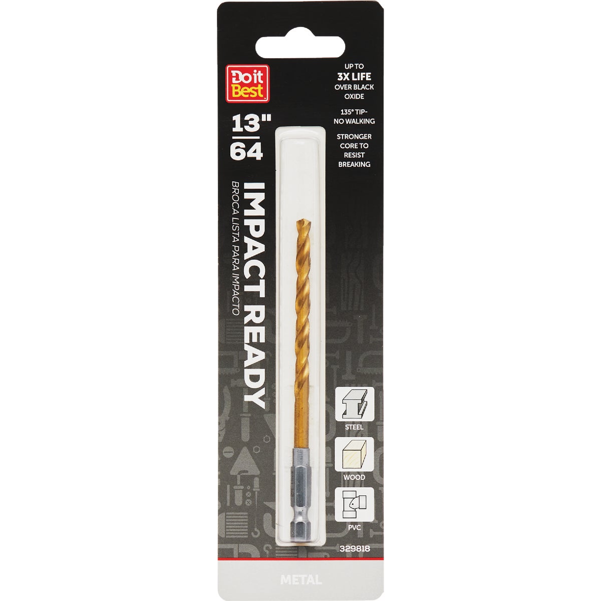 Do it Best 13/64 In. Impact Ready Titanium Hex Shank Drill Bit