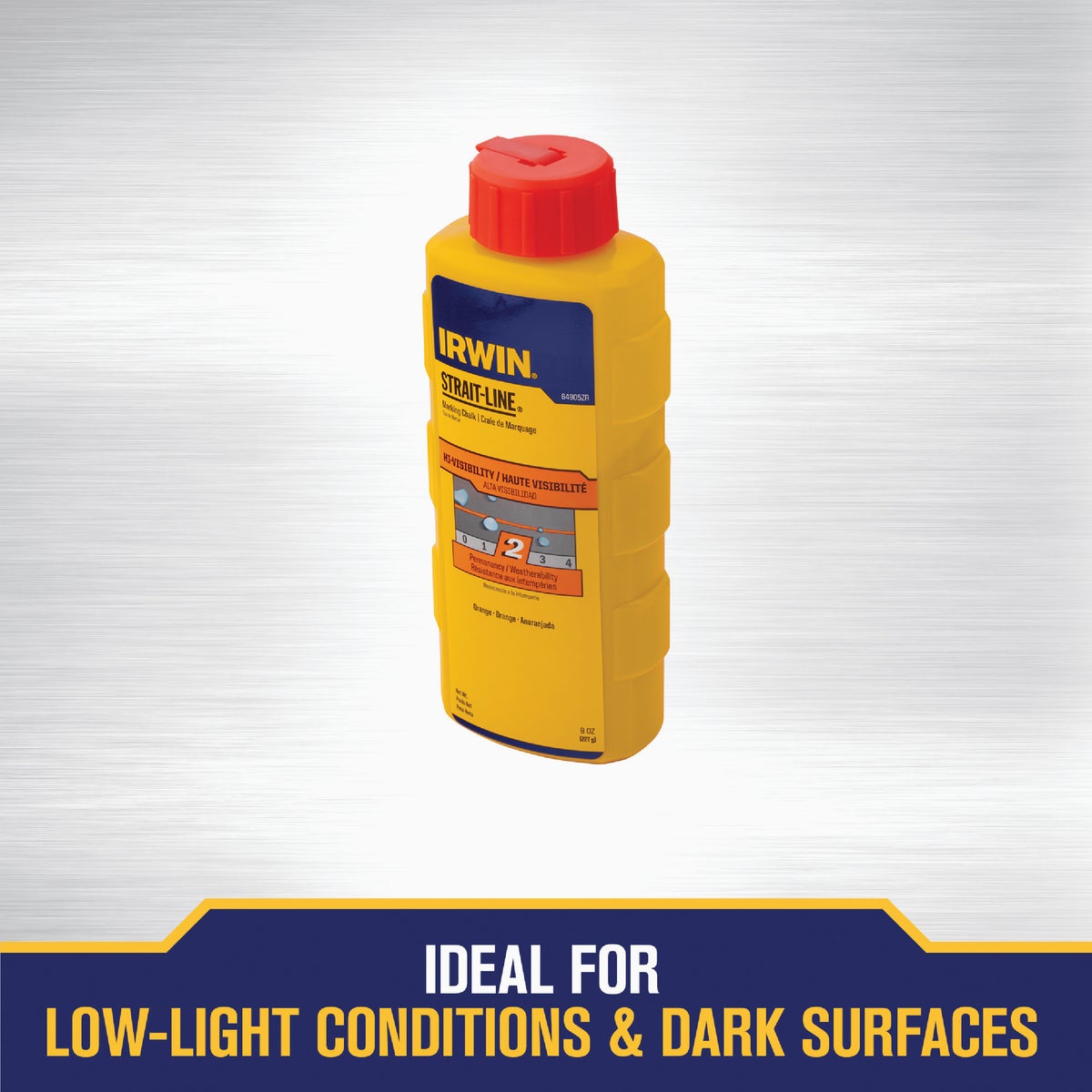 Irwin STRAIT-LINE 8 Oz. Orange Hi-Visibility Chalk Line Chalk Image 3