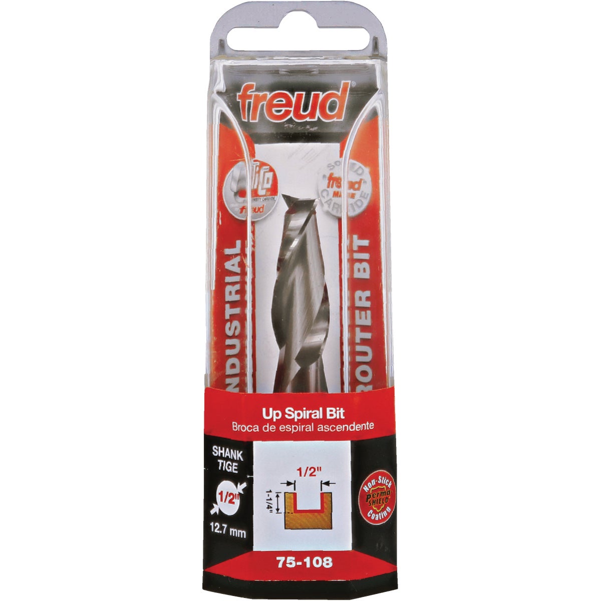 Freud 1/2 In. Up Spiral Router Bit