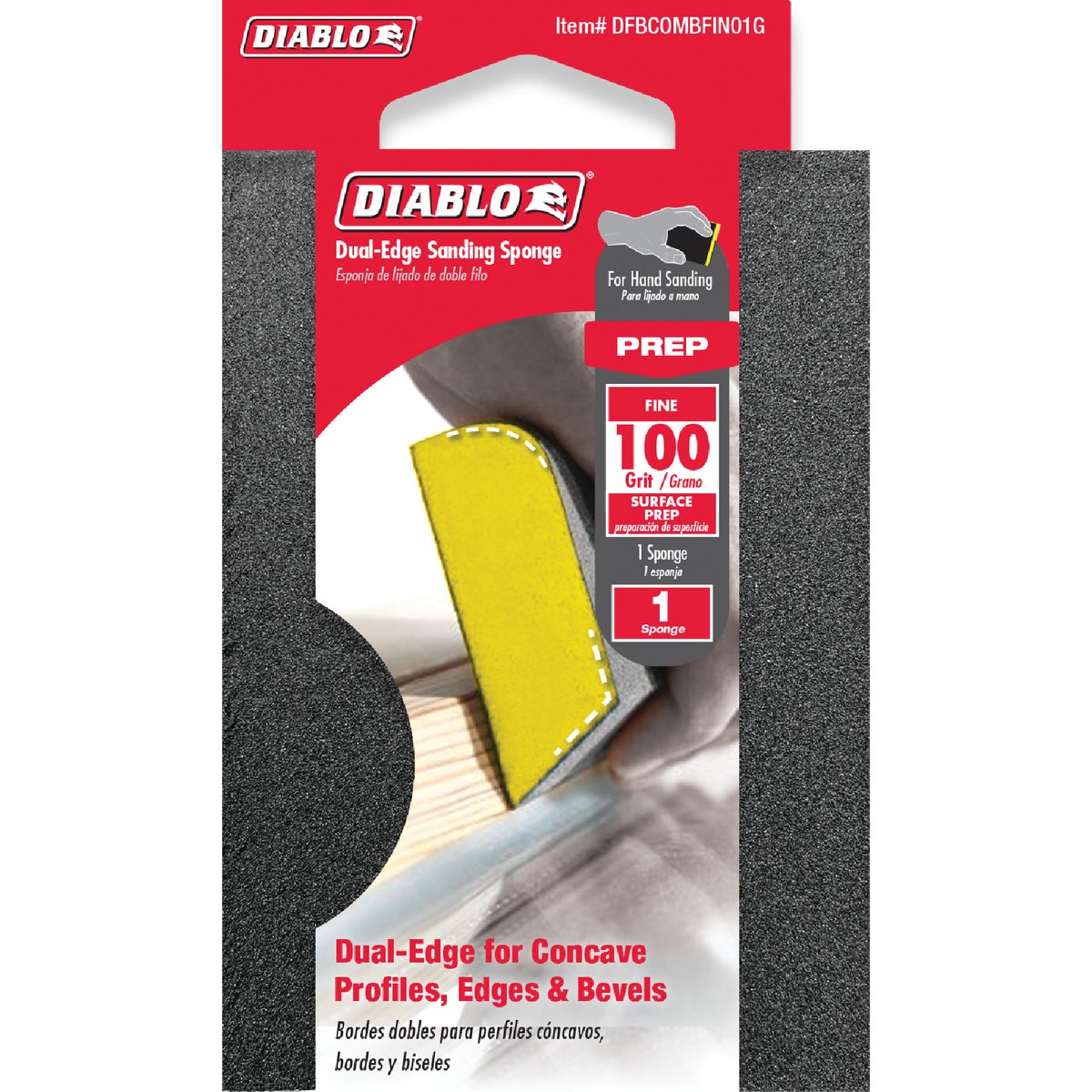 Diablo 2-1/2 In. x 4 In. x 1 In. 100 Grit (Fine) Dual-Edge Sanding Sponge Image 2