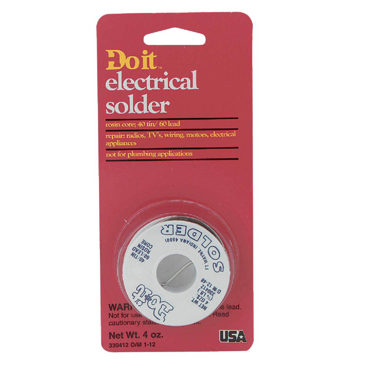 Do it 1/4 Lb. Rosin 40% Tin, 60% Lead Solder Image 1