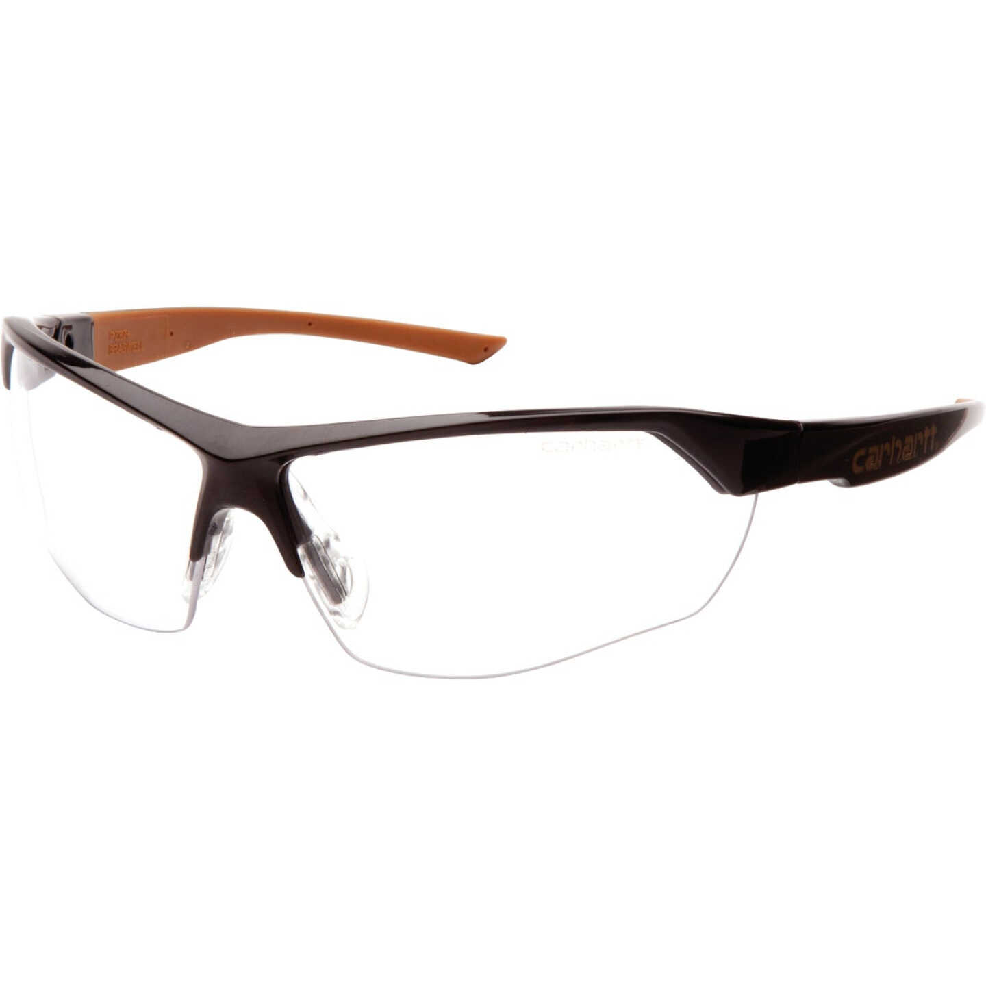 Carhartt Braswell Black Frame Safety Glasses with Clear Anti-Fog Lenses Image 1