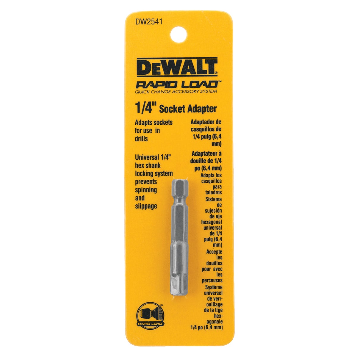 DEWALT 1/4 In. Square 2 In. L. Socket Adapter Image 2