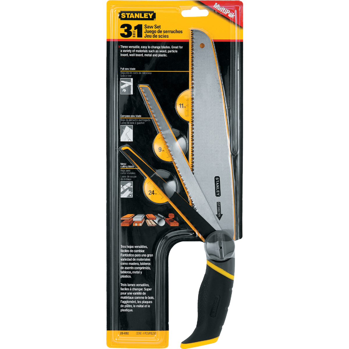 Stanley Hand Saw Set (3-Piece) Image 6