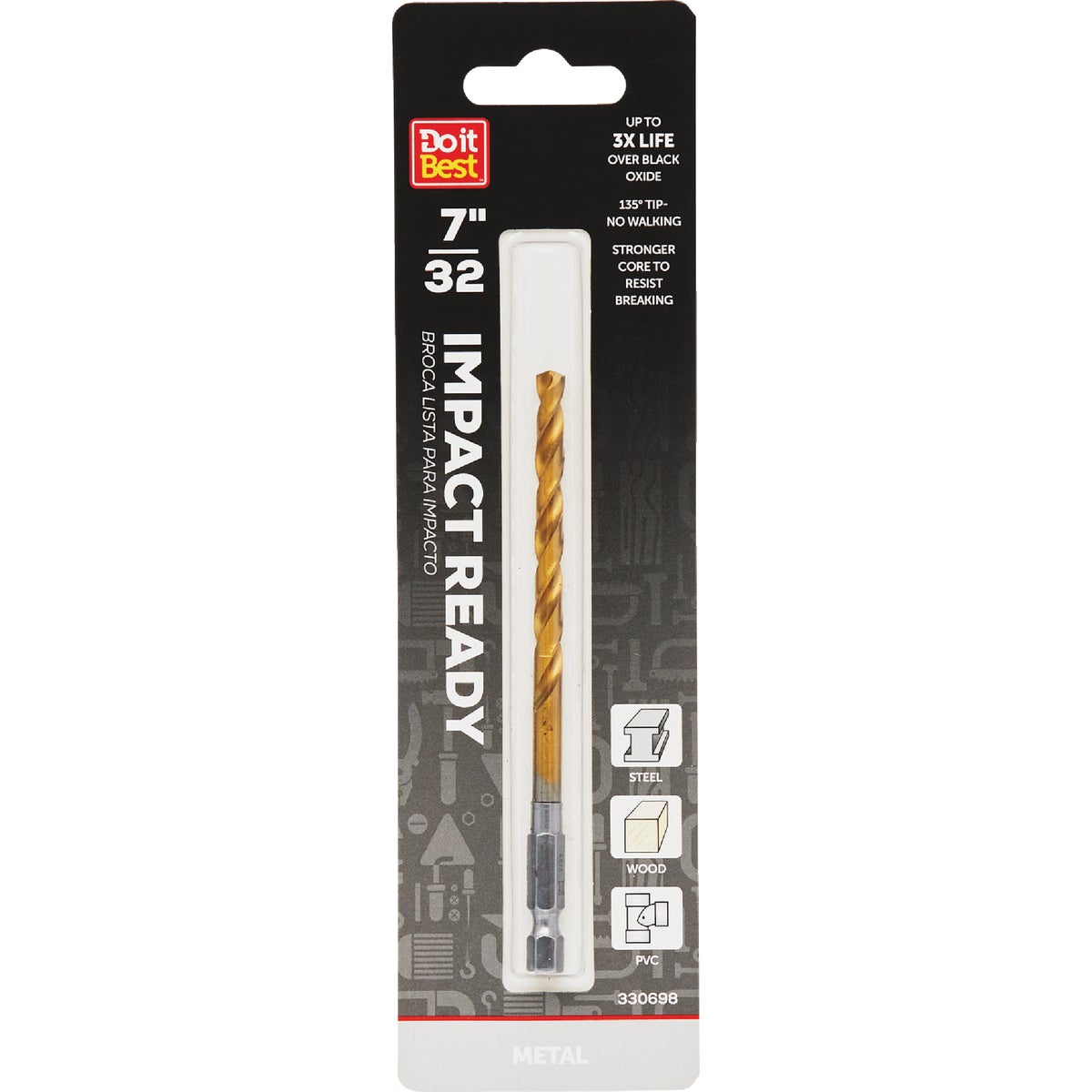 Do it Best 7/32 In. Impact Ready Titanium Hex Shank Drill Bit