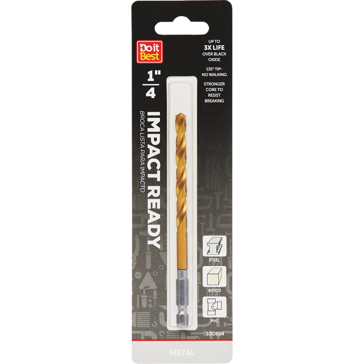 Do it Best 1/4 In. Impact Ready Titanium Hex Shank Drill Bit