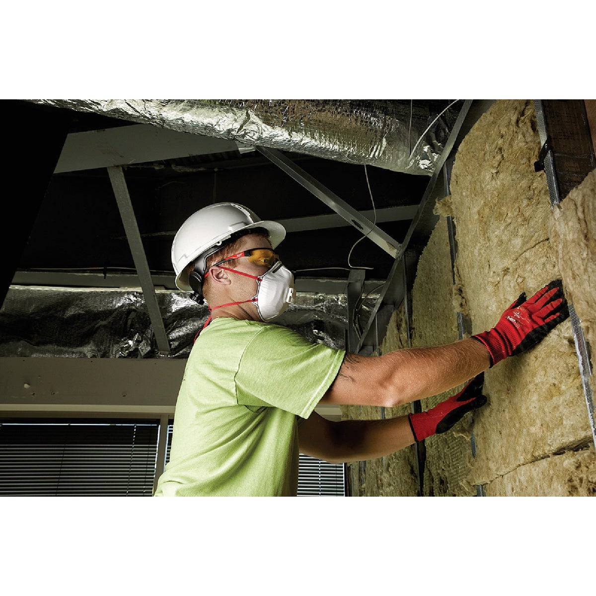 Milwaukee Red & Black Frame Safety Glasses with Yellow Fog-Free Lenses Image 2