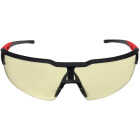 Milwaukee Red & Black Frame Safety Glasses with Yellow Fog-Free Lenses Image 1