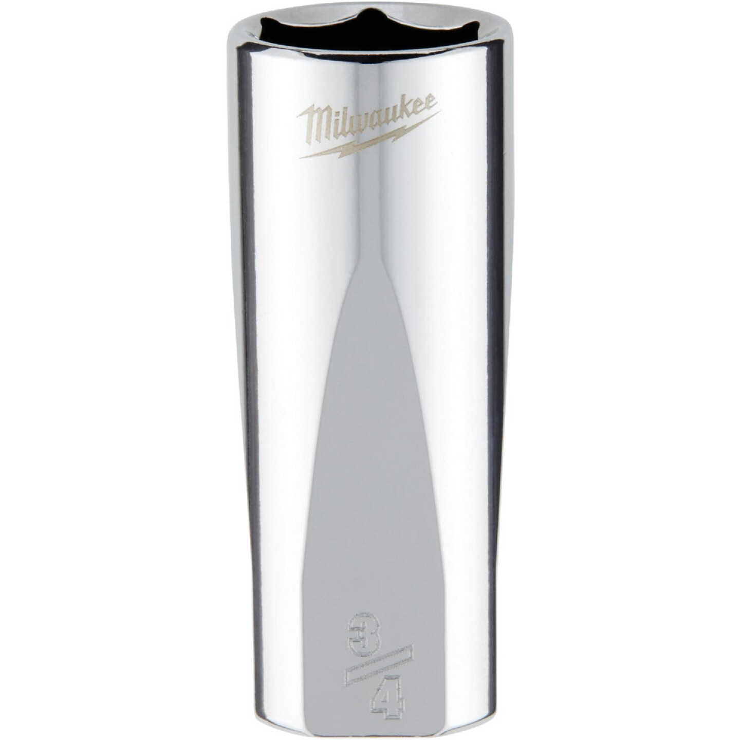 Milwaukee 3/8 In. Drive 3/4 In. 6-Point Deep Standard Socket with FOUR FLAT Sides Image 1