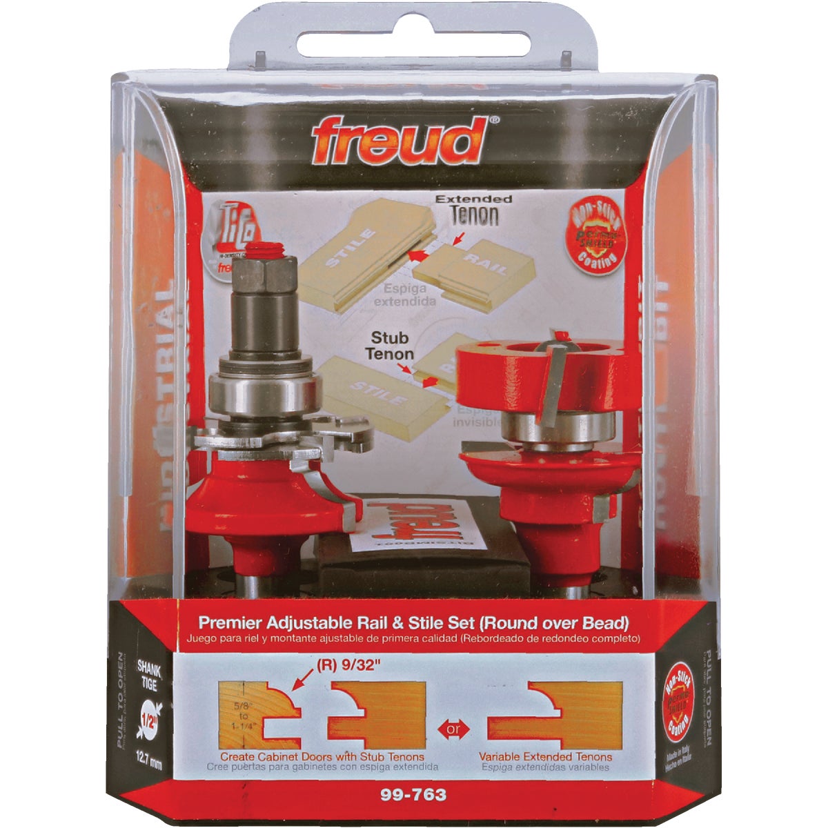Freud 1-11/16 In. Premier Adjustable Bead Rail & Stile Router Bit