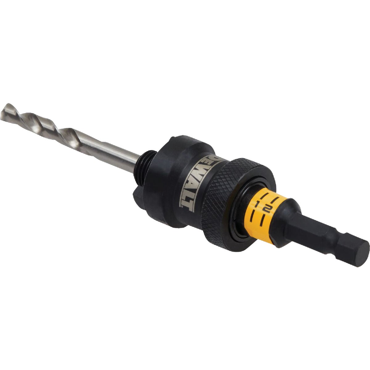 DEWALT 9/16 In. - 1-3/16 In. Quick Change Arbor 3/8 In. Shank Hole Saw Arbor Image 4