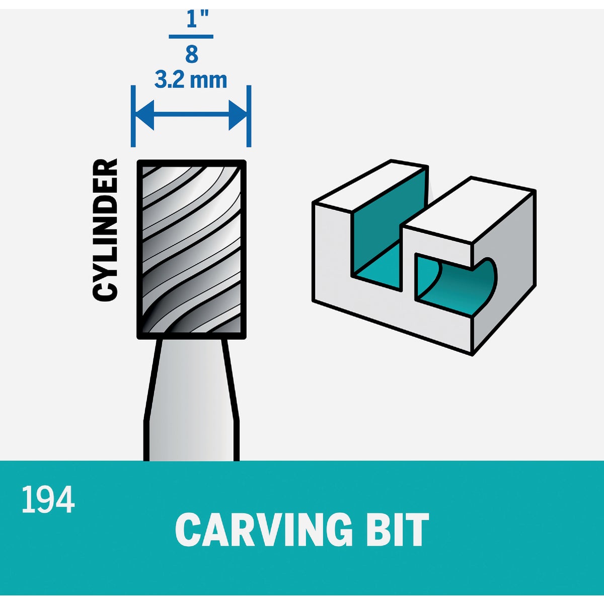 Dremel 1/8 In. High Speed Steel High-Speed Cutter, (2-Pack) Image 3