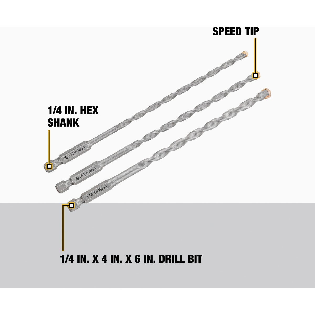 DEWALT Masonry Drill Bit Set (3-Piece) Image 3
