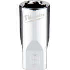 Milwaukee 1/4 In. Drive 8 mm 6-Point Shallow Metric Socket with FOUR FLAT Sides Image 1