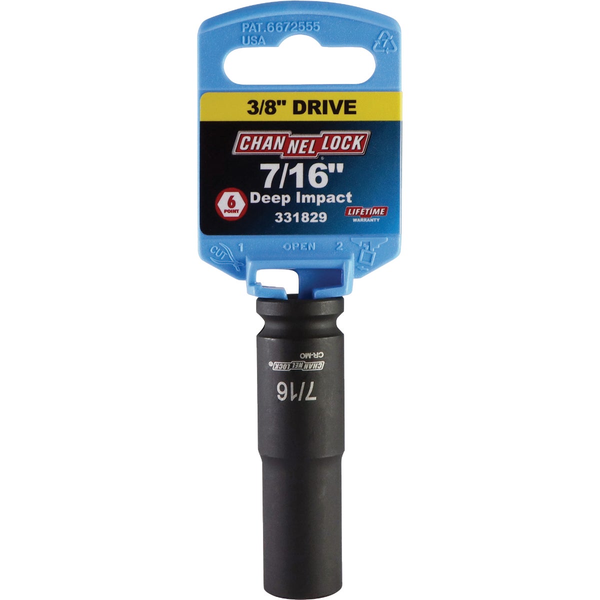 Channellock 3/8 In. Drive 7/16 In. 6-Point Deep Standard Impact Socket Image 2