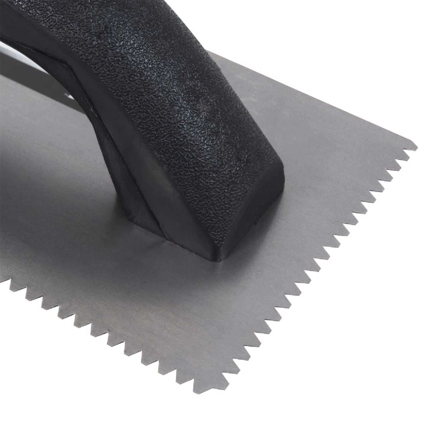 Roberts 9 In. x 1/8 In. x 1/16 In. Steel Economy Flat Top V-Notched Trowel Image 7
