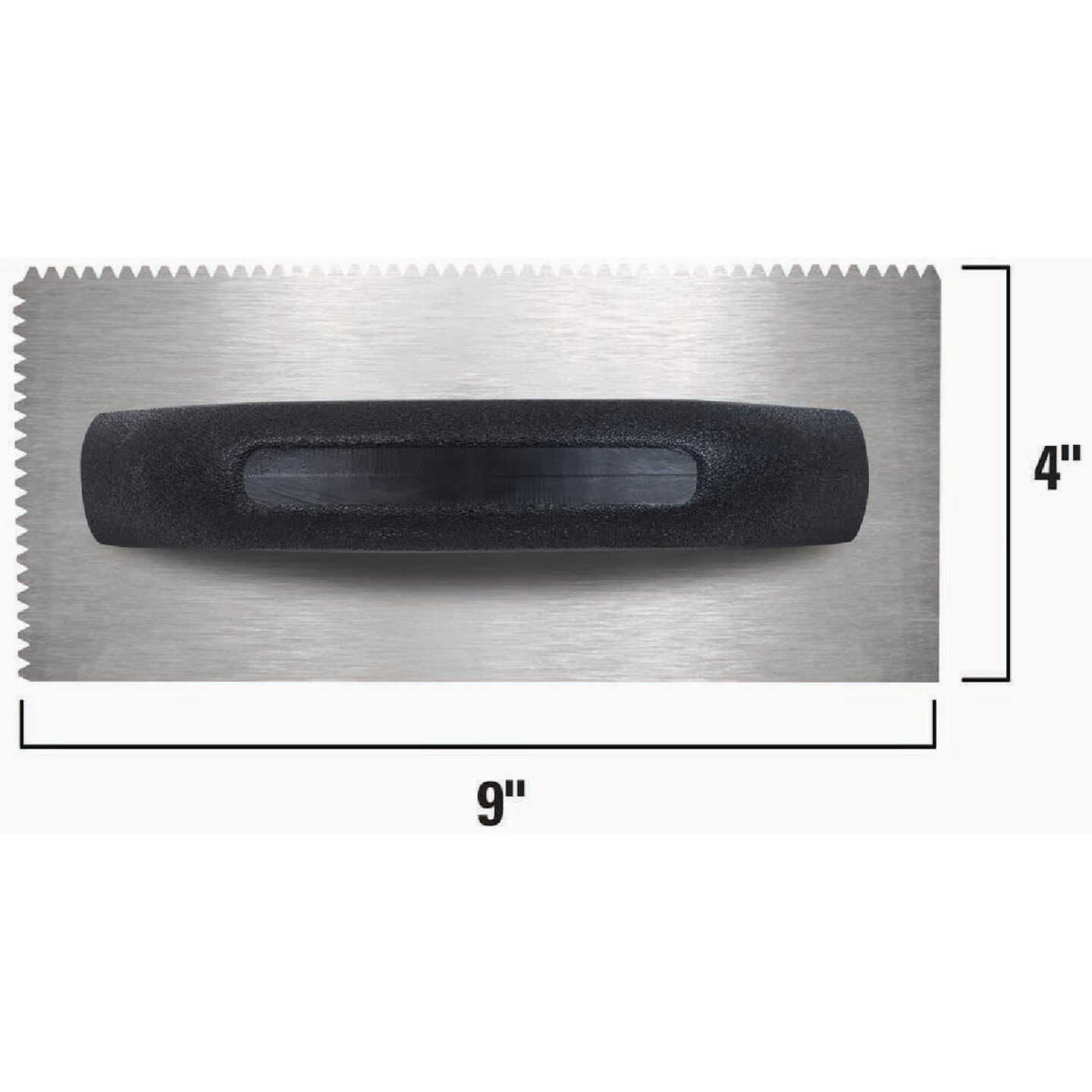 Roberts 9 In. x 1/8 In. x 1/16 In. Steel Economy Flat Top V-Notched Trowel Image 5